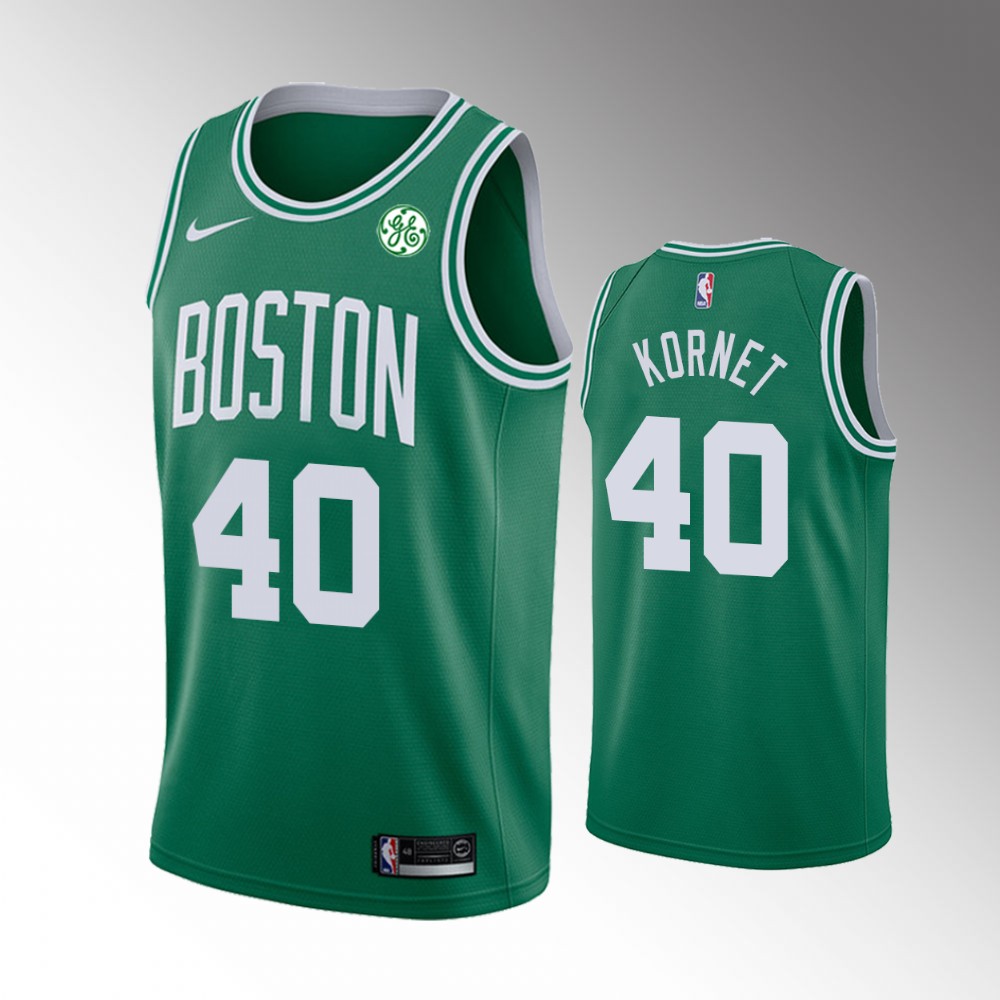 Men's Boston Celtics Luke Kornet #40 Icon Edition 2021 Swingman Green Jersey 2401PHYI